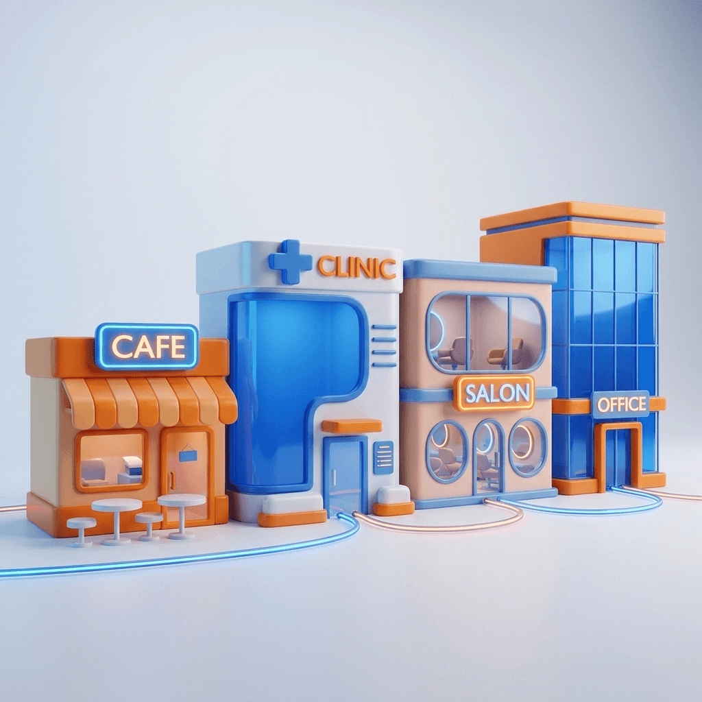 Illustration of a small local business